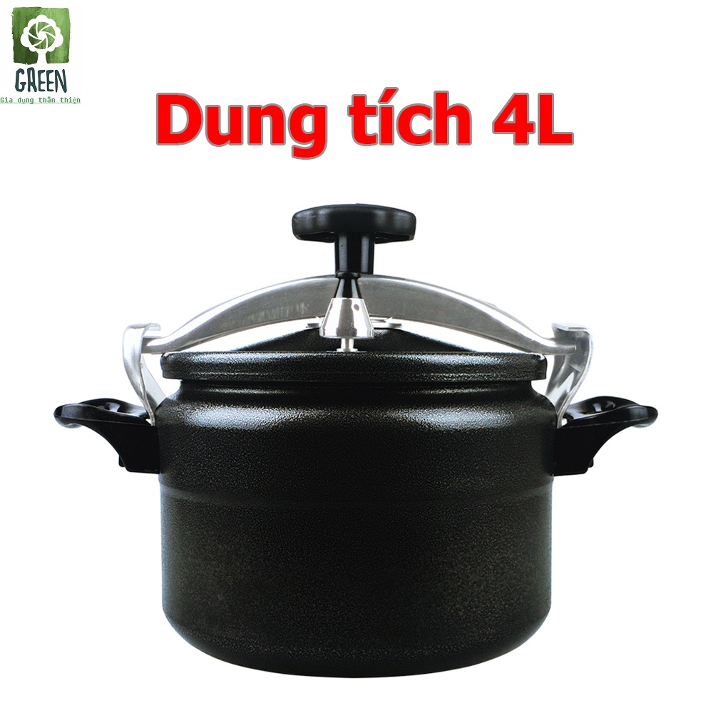 Nồi áp suất đun ga đáy từ fujika size 4l, fj-ag197d màu đen