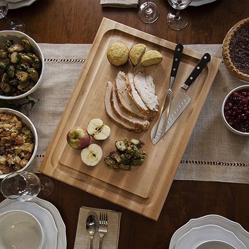 [Freeship MAX] Thớt gỗ teak cao cấp siêu cứng không mùn, chống nứt 50 X 38 CM - Thớt gỗ trang trí đồ ăn kiểu dáng Vintage decor