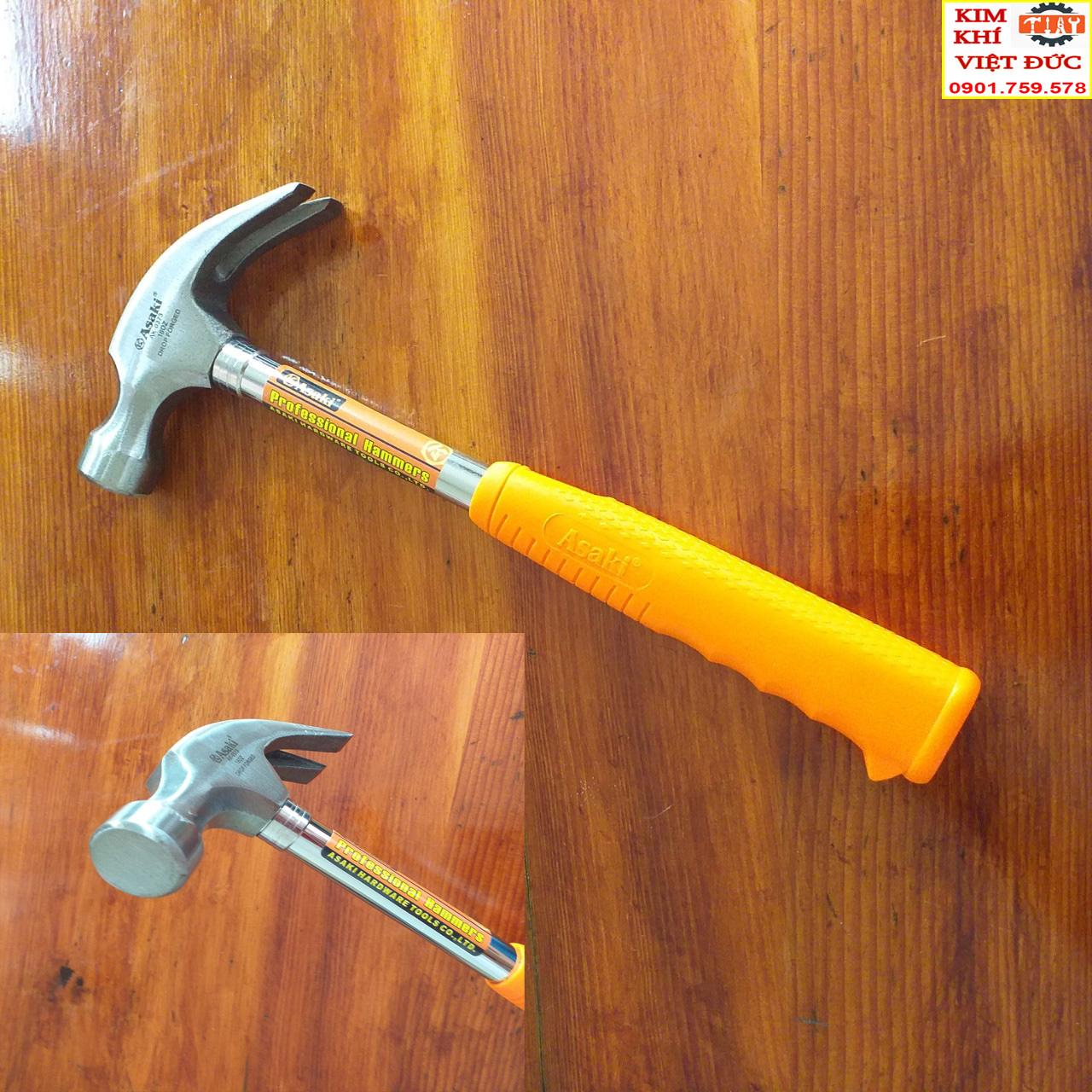 BÚA NHỔ ĐINH CÁN THÉP 227GR ASAKI AK-9500