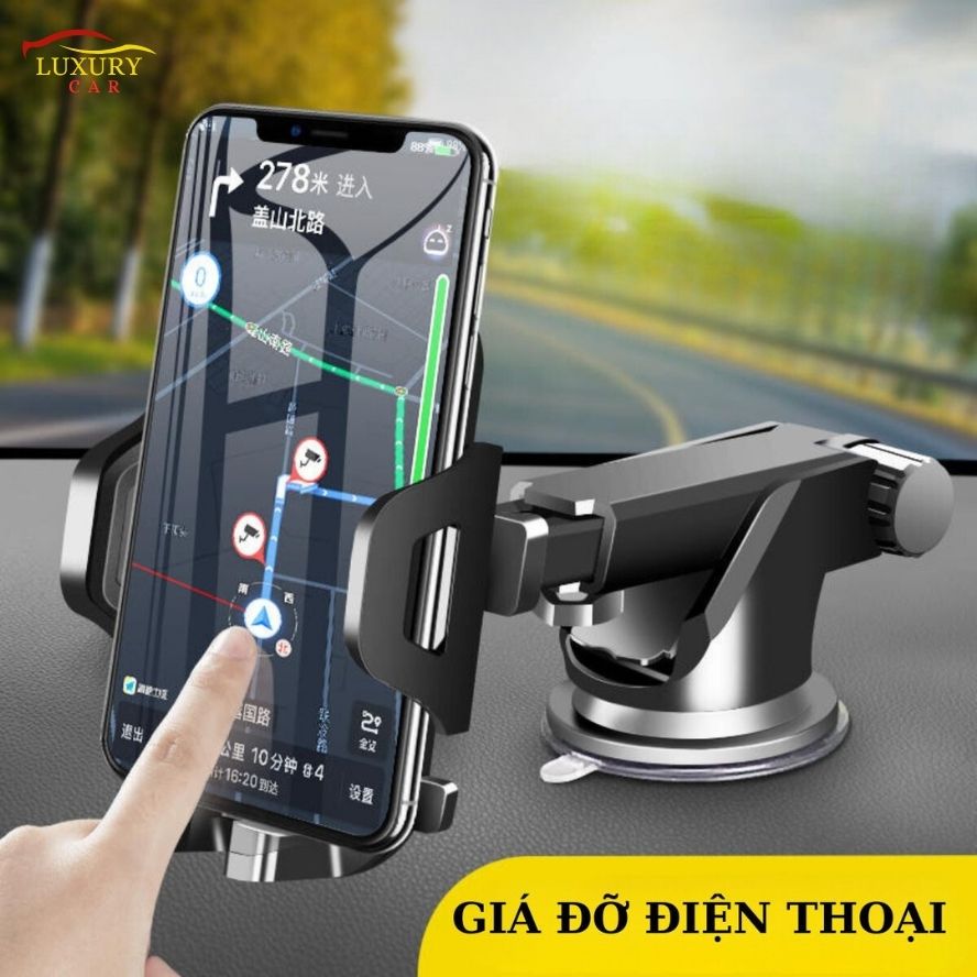 Giá đỡ điện thoại ô tô xoay 360 độ gắn được trên taplo kính lái và cửa gió điều hòa