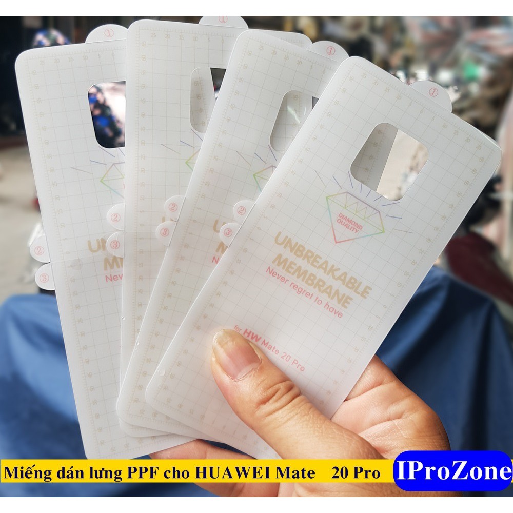 Miếng dán ppf mặt sau chống vân tay cho huawei mate 20 pro, dán mặt lưng huawei