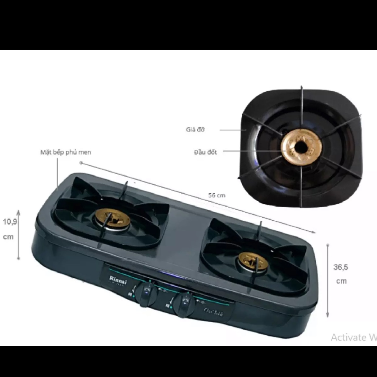 Bếp ga Rinnai R-2KEN nhập khẩu nguyên chiếc made in JAPAN