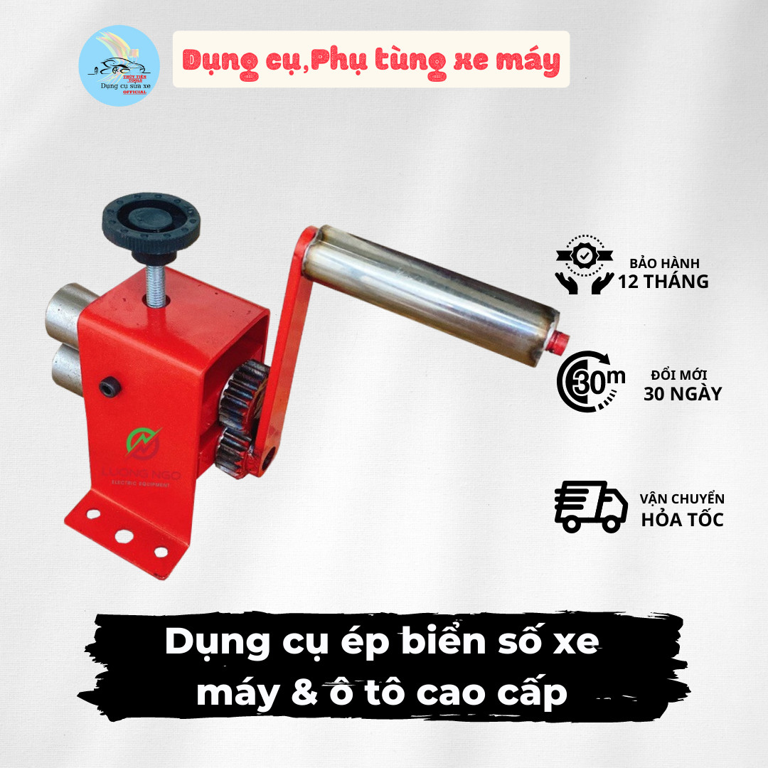 Ép biển số xe máy, ô tô - Máy ép biển chất lượng cao - Hỗ trợ làm khung biển số các loại.