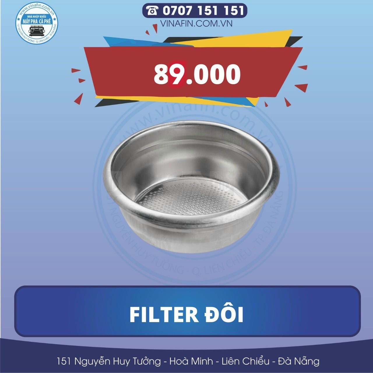 Filter đôi - phin đôi máy pha cà phê - nhập khẩu trực tiếp từ ý 100%