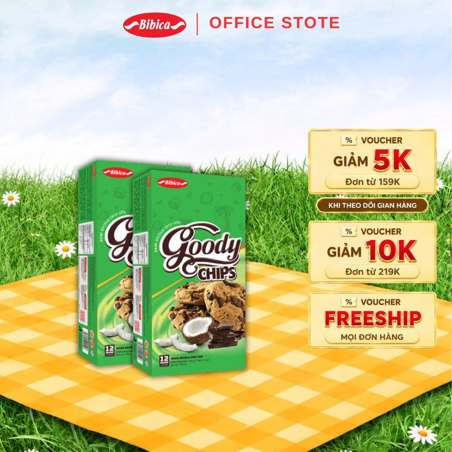 Combo 2 Bánh Goody Chip Dừa Bibica 144g