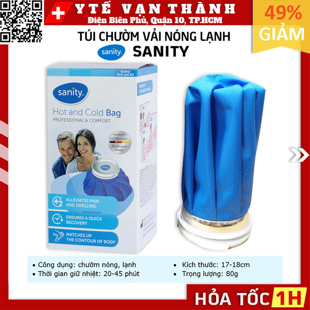 Túi Chườm Vải Nóng Lạnh Sanity Chườm Đá, Nước Ấm -VT0917 - Y Tế Vạn Thành