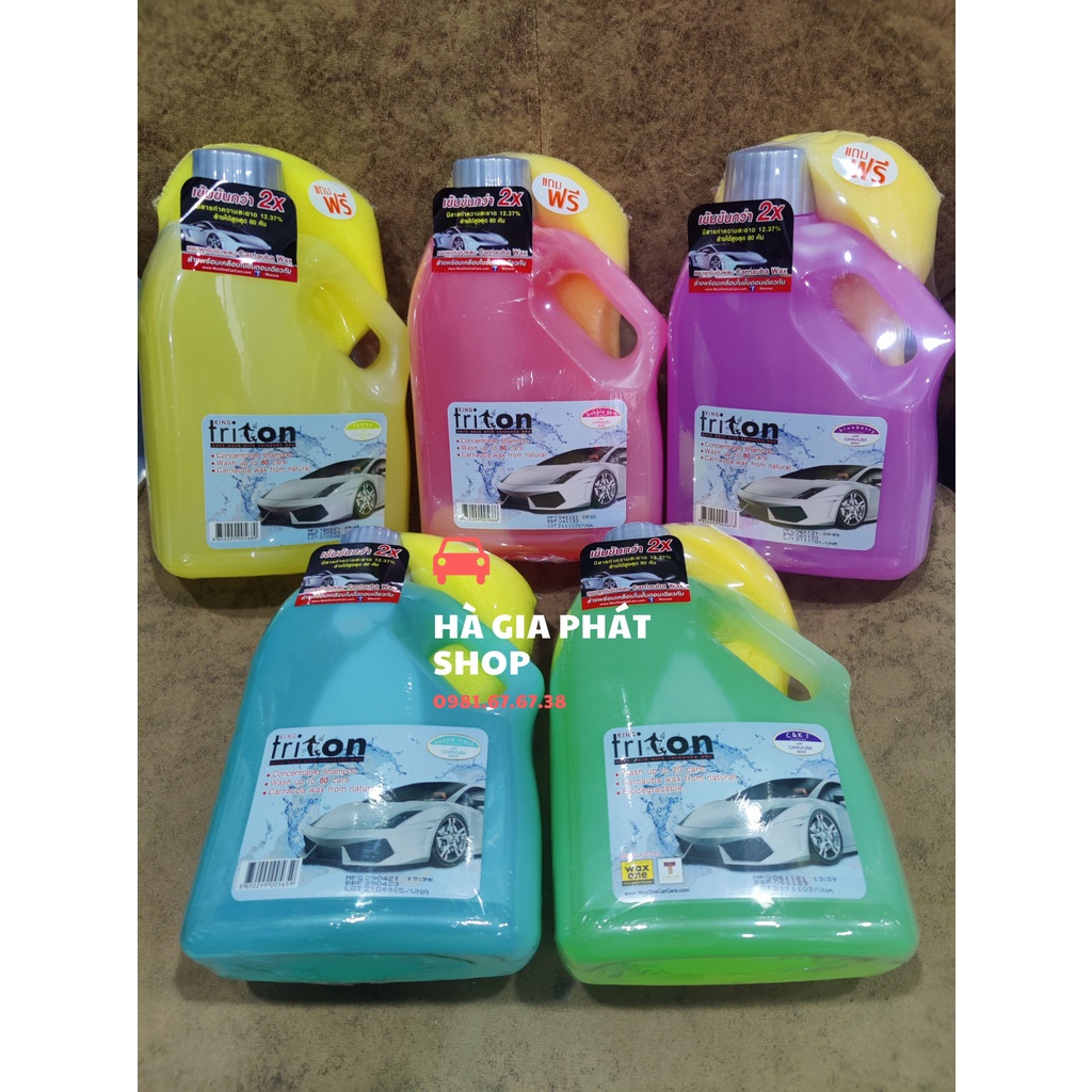 Nước rửa xe và làm bóng xe waxone triton thái lan