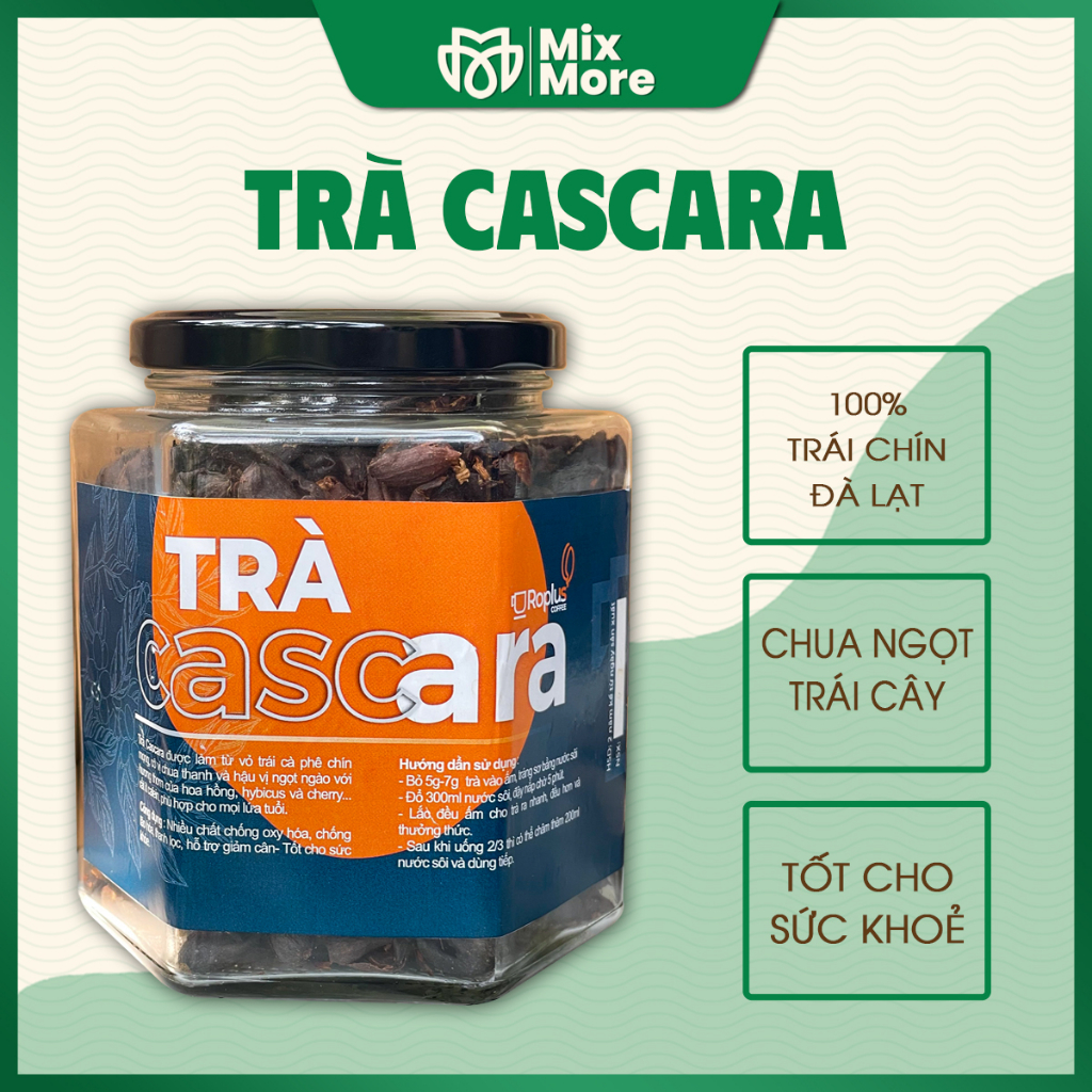 Trà Cascara RoPlus, trà từ vỏ cà phê Pacamara hảo hạng, vị trái cây chua ngọt tự nhiên