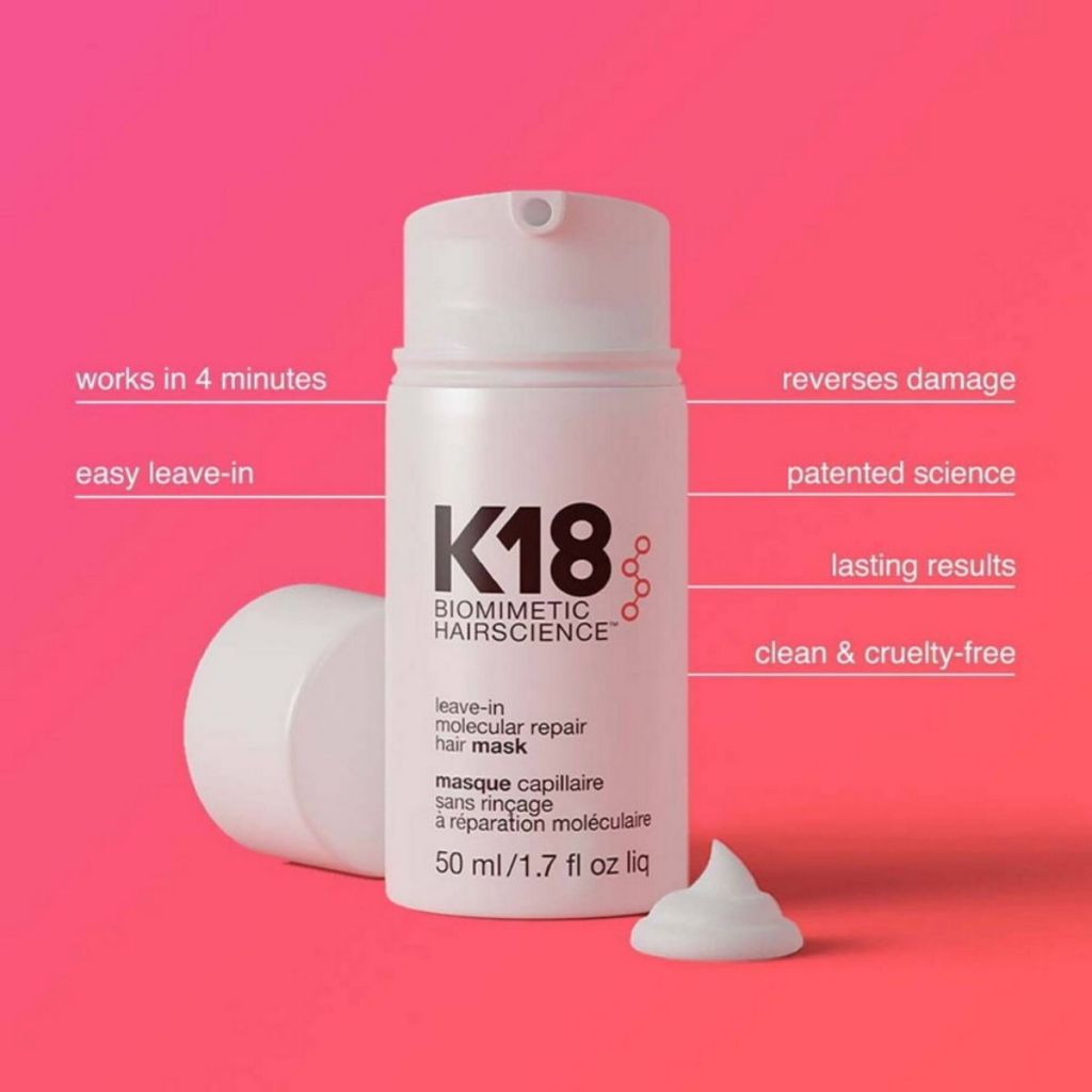 Kem ủ tóc K18 phục hồi leave - in molecular repair hair mask 50ml - Biomimetic Mặt Nạ Phục Hồi Tóc Hư Tổn