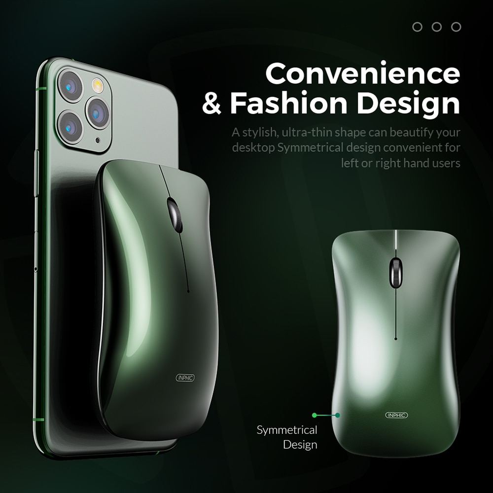 INPHIC - Chuột bluetooth 4.0, 5.0, chuột không dây sạc điện PM9, PM8