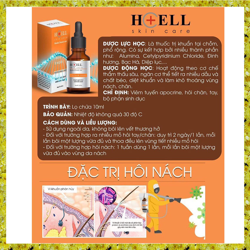 [Cam Kết 100% Dứt Điểm] Serum Đặc T/R.i Hôi Nách Hcell Skin Care, Dưỡng Sáng, Giảm Tiết Mồ Hôi, An Toàn Cho Mọi Loại Da - Organicmarket