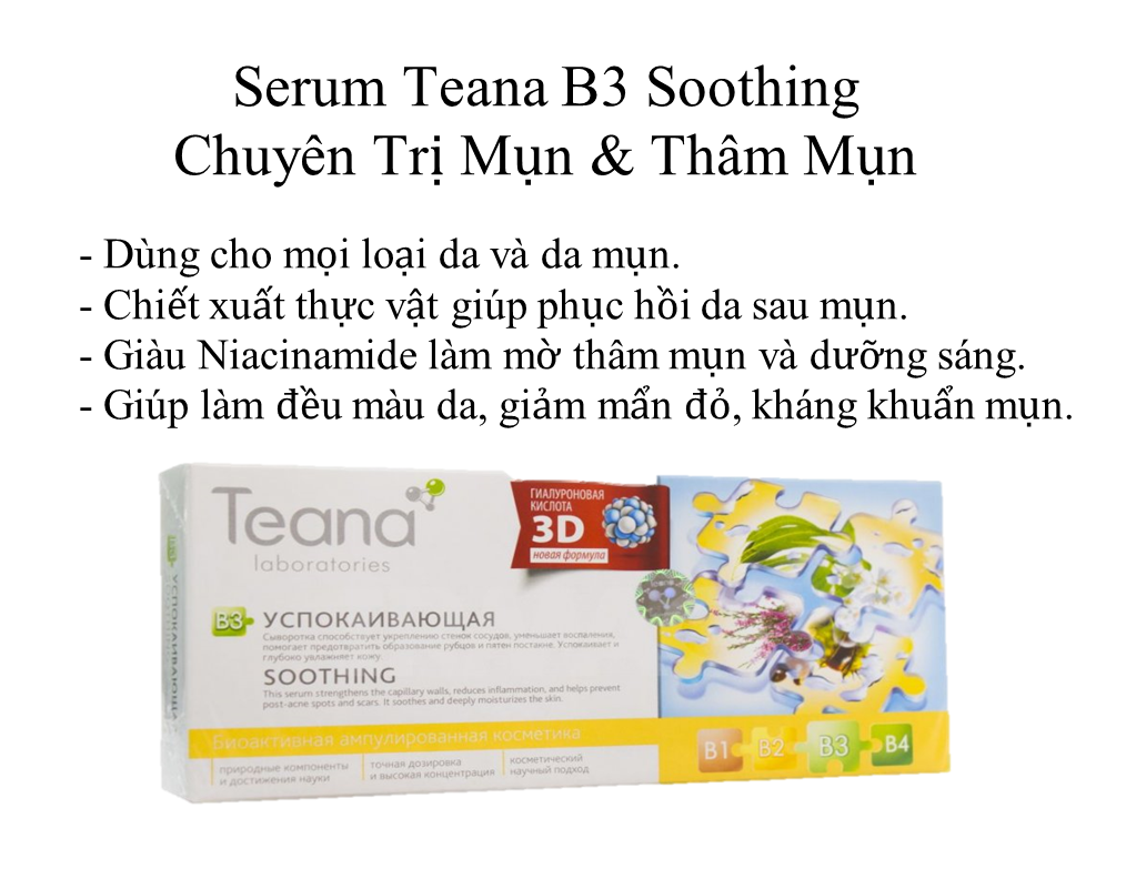 [HCM]Teana B3 Soothing Loại Bỏ Mụn Và Thâm Mụn
