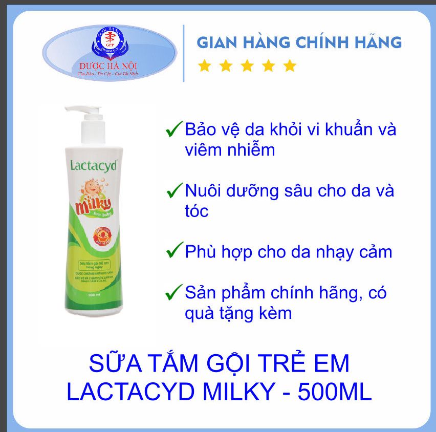 Sữa Tắm Gội Trẻ Em Lactacyd Milky