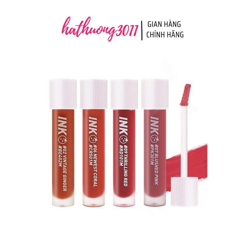 Son kem lì mềm mịn môi peripera ink matte blur tint.