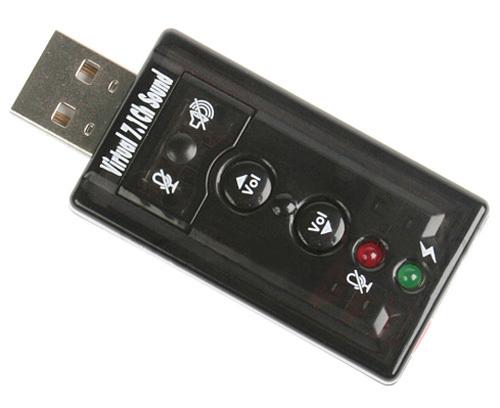 USB Sound âm thanh 3D ra 2 cổng 7.1 ( ĐEN )