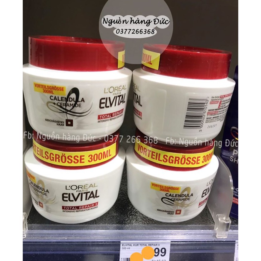Kem ủ tóc loreal elvital đức siêu mượt, siêu phục hồi - hàng xách tay đức - nguồn hàng đức