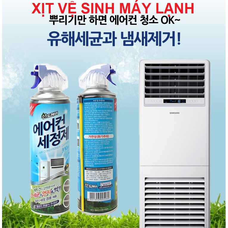 [HCM]Xịt vệ sinh bảo dưỡng máy lạnh Sandokkaebi 330ml - Nhập khẩu Hàn Quốc PNS890