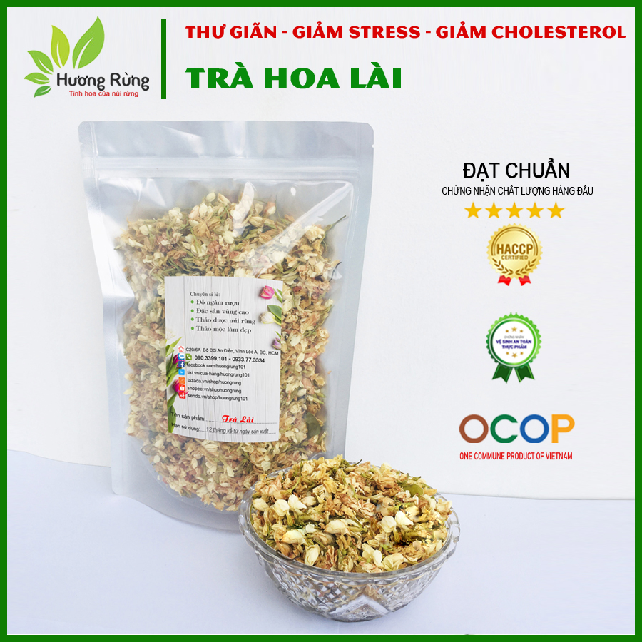 Trà lài 200g nguyên bông, thơm ngon, thư giãn