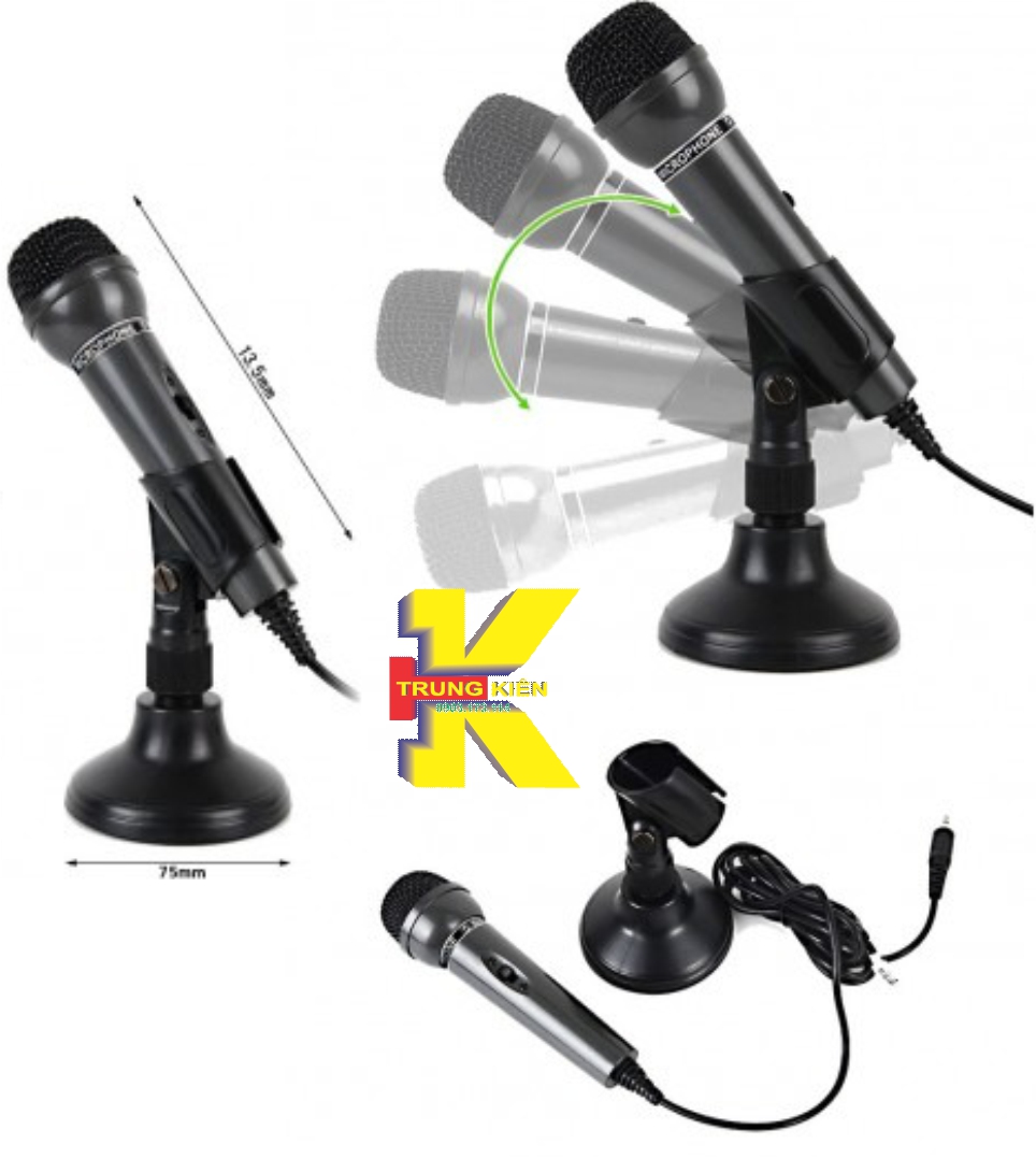 Micro cho máy tính sen sm-098 giắc 3.5 ly thu âm chat voice livestream....