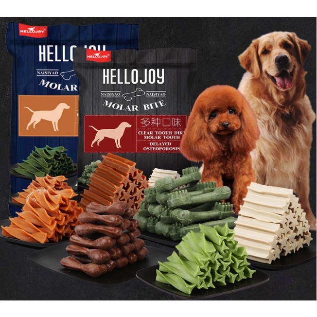 Xương bàn chải gặm sạch răng cho chó Hellojoy