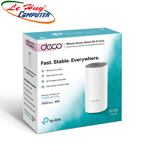 Bộ phát wifi tp-link mesh deco e4 - chính hãng