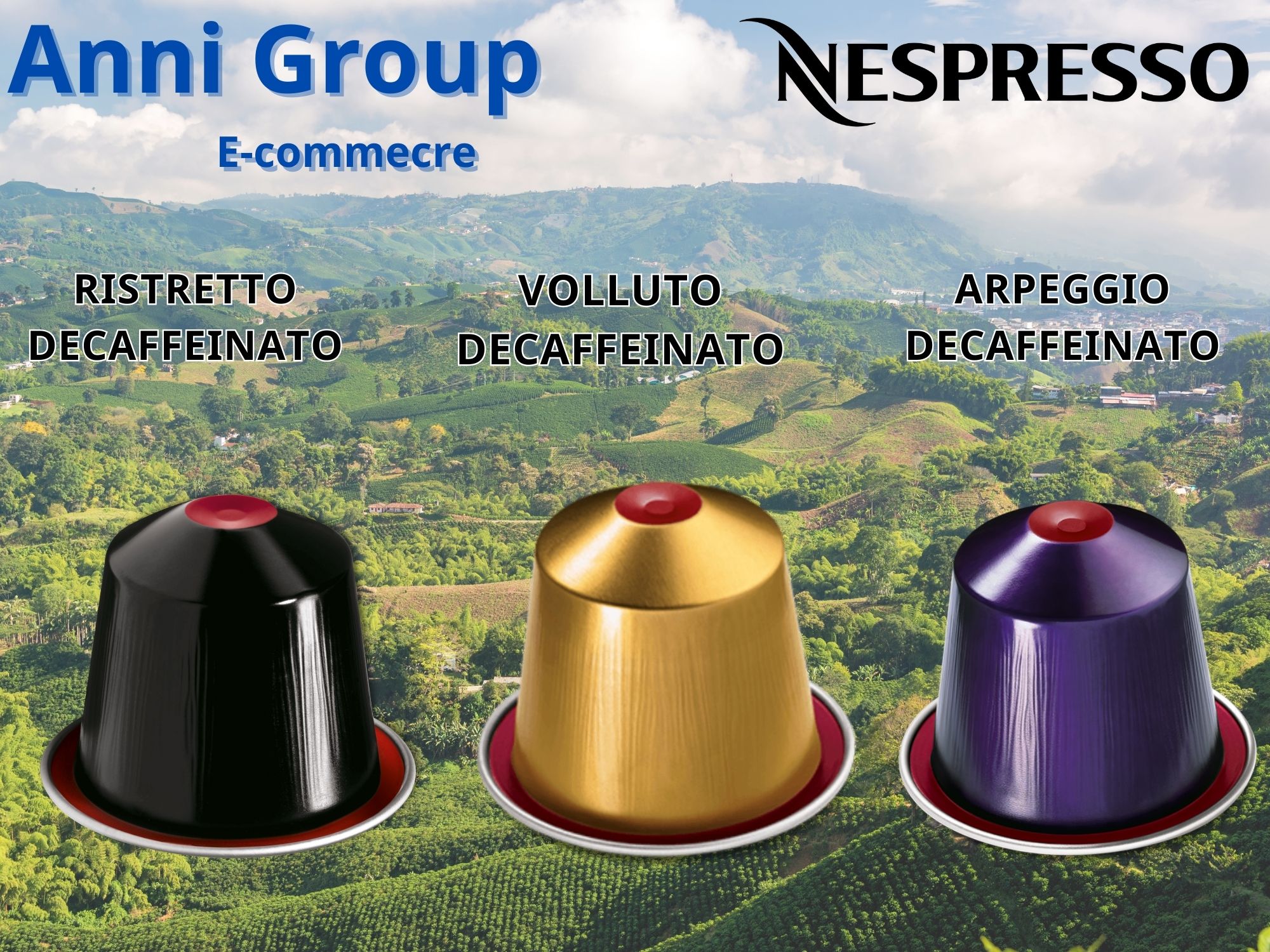 HCM Nespresso Coffee DECAFFEINATO Volluto, Arpeggio, Arpeggio(10 pills/ box)- Dòng Viên nén decaf Nespresso  tách Cafein 10 viên - ANNI GROUP