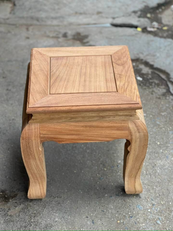 Đôn bàn cờ gỗ gõ đỏ nam phi kích thước cao 40 cm đường kính mặt vuông 35 cm