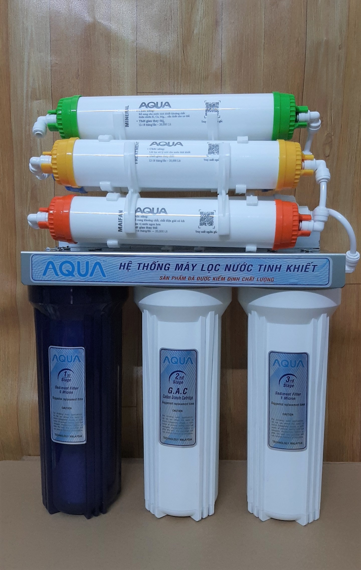 Bộ lọc nano 8 cấp aqua ,bộ lọc nước aqua công nghệ nano không nước thải .không dùng điện