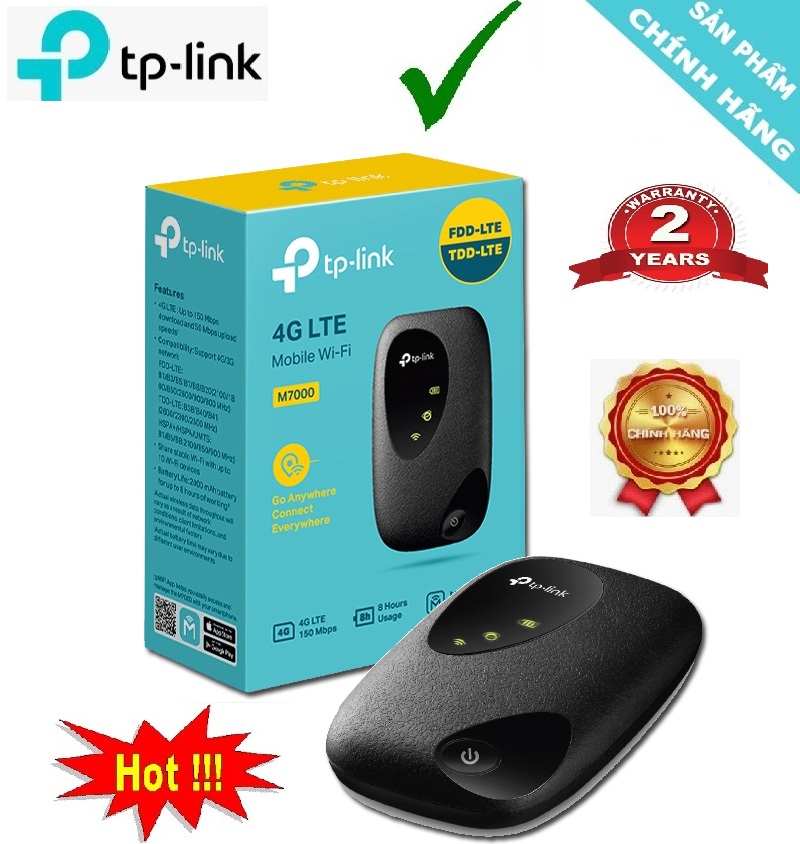 Bộ Phát WiFi Di Động Cầm tay 4G TPLink M7000 LTE