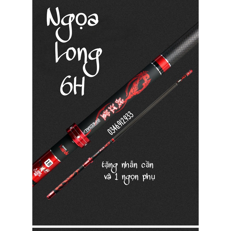 Cần câu tay ngọa long tặng kèm nhẫn cần và ngọn phụ cần câu cá