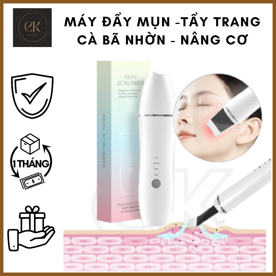 Máy hút mụn đầu đen CK- Máy Cà Da Chết Sủi Da dụng cụ làm sạch lỗ chân lông làm nóng giúp hút mụn cám, mụn đầu đen