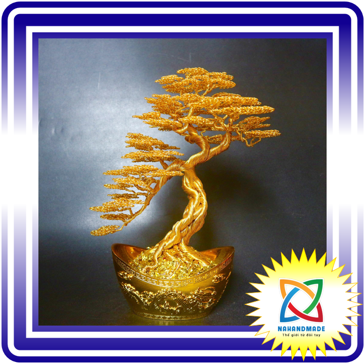 Cây tài lộc bonsai handmade full vàng