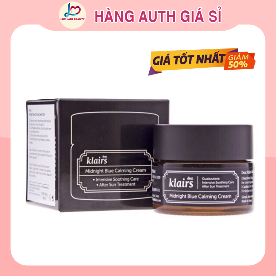 Kem dưỡng Dear Klairs Midnight Blue Calming Cream 30ml Làm Dịu, Phục Hồi Da Tổn Thương