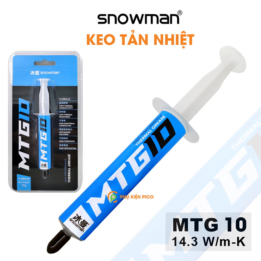 Keo tản nhiệt CPU 14.3W/mK Snowman MTG10 - MTG5 - kem tản nhiệt máy tính laptop Snowman MTG10