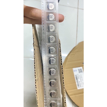 Tụ 100uf 35v 10*10.2 mm panasonic ô tô