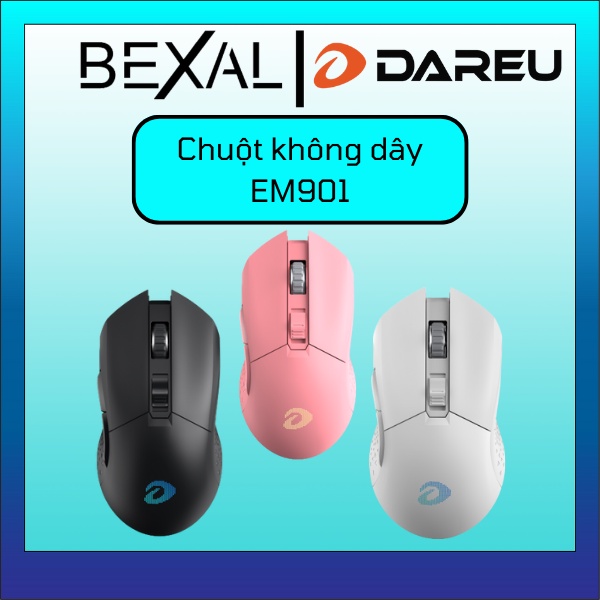 Chuột Không Dây Gaming Em901 Cao Cấp Siêu Bền Kết Nối Wireless 2.4G Có Led