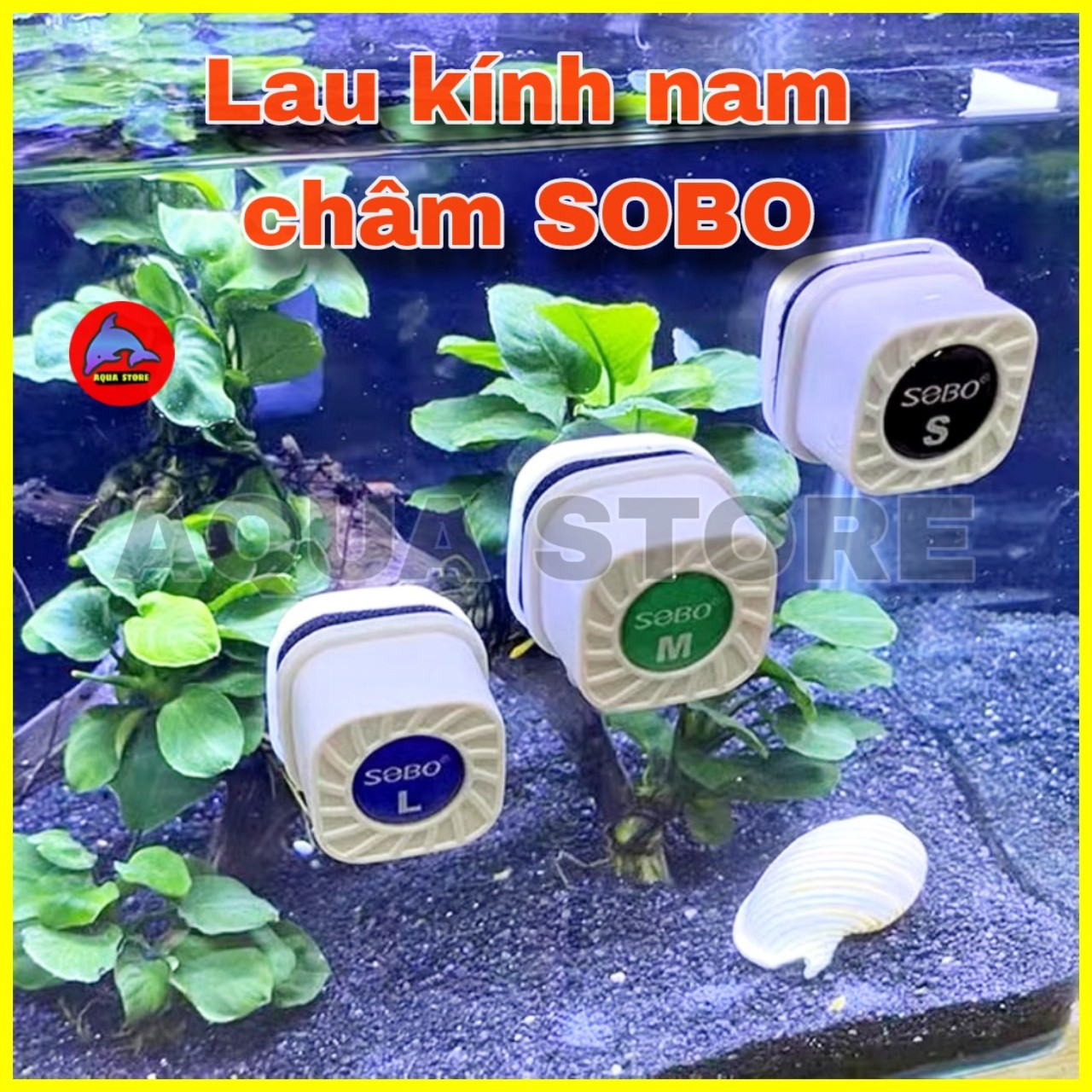 Nam châm Hít lau Hồ cá kính SOBO mini - Nhiều kích thước