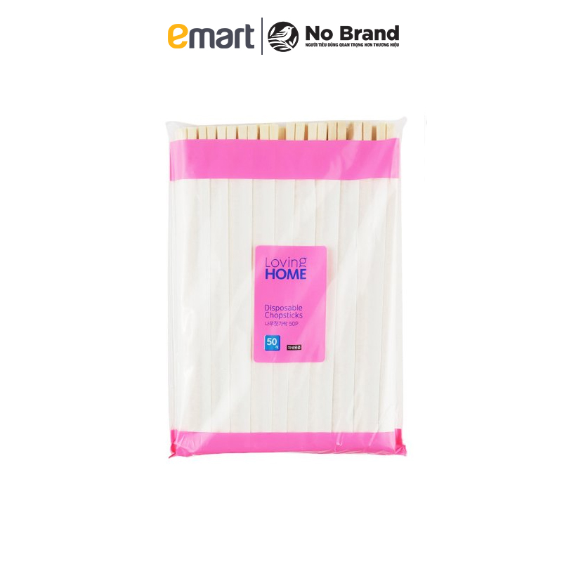 Lốc 50 Đôi Đũa Gỗ Dùng Một Lần No Brand Hàn Quốc - Emart VN