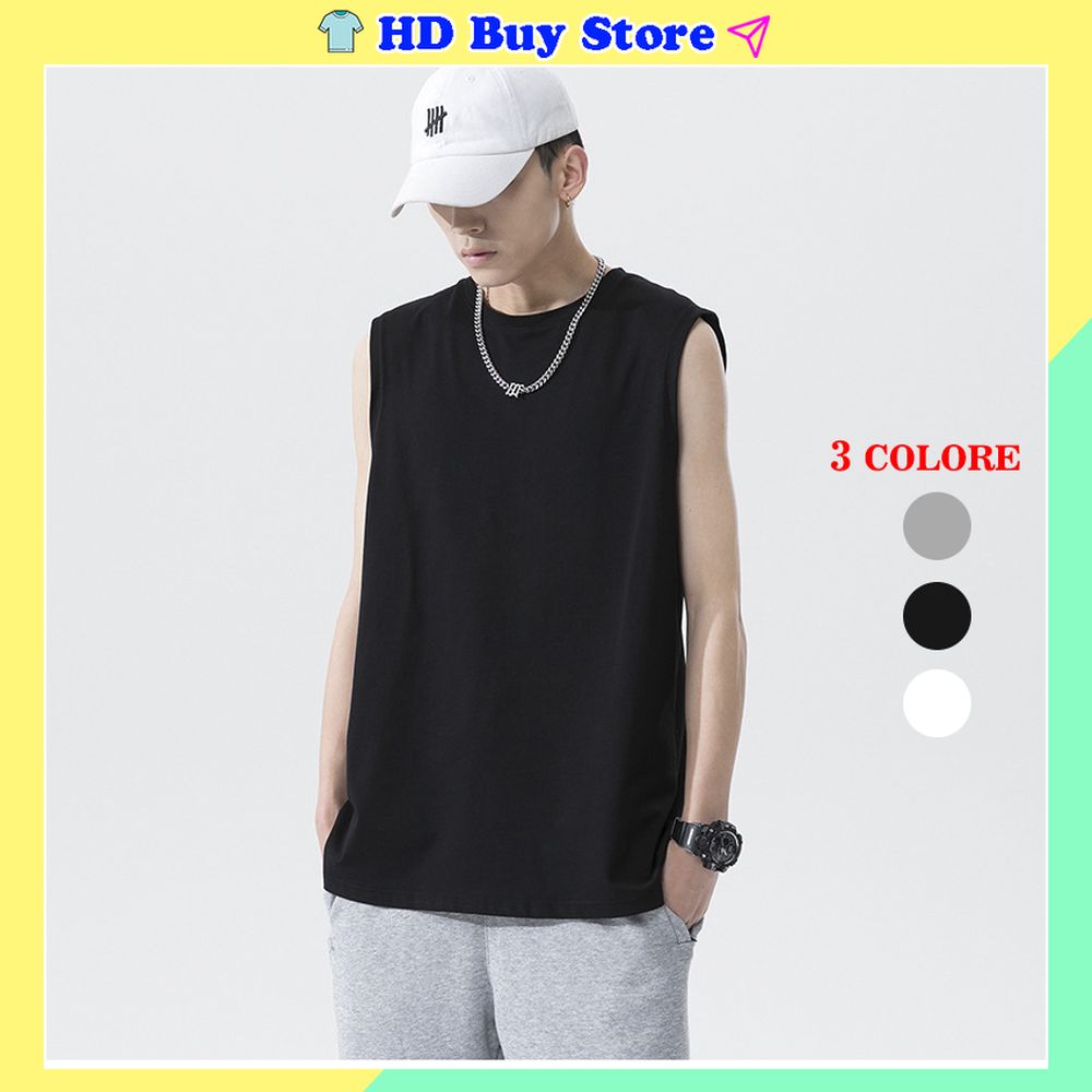 Áo ba lỗ nam nữ áo tanktop nam nữ form rộng unisex big size vải thun cotton mềm mịn thoáng mát sát nách kiểu dáng thể thao tank top HD BUY STORE BL001