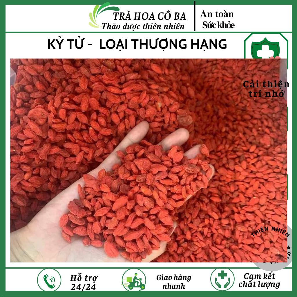 Kỷ tử giúp đẹp da, bổ máu, dễ ngủ, sáng mắt trà hoa cô ba