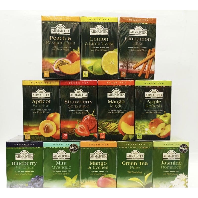 Set 15 gói trà Anh Quốc Ahmad mix vị Truyền Thống và trái cây