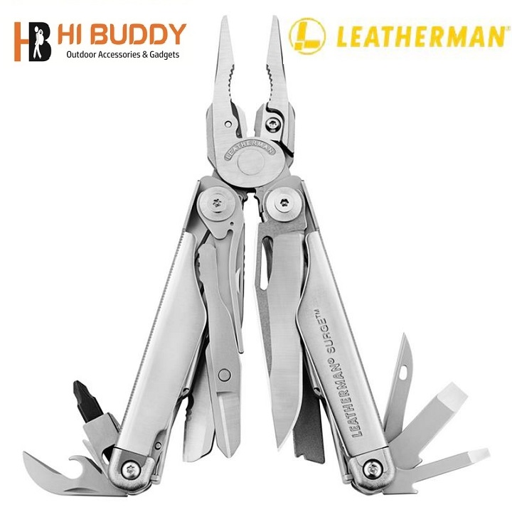 Kìm đa năng leatherman surge 21 chức năng chính hãng 25 năm bảo hành toàn cầu, kích thước gấp gọn: 4.5 in | 11.5 cm, 335 g