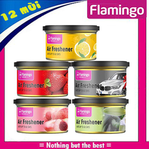 Sáp thơm Flamingo 12 mùi hương khử mùi hôi điều hòa không khí, diệt ẩm mốc nội thất xe ô tô