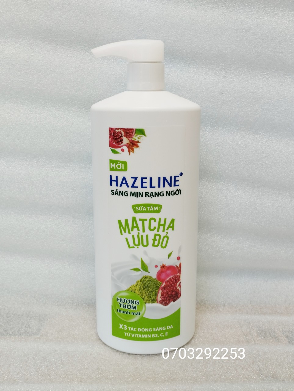 Sữa tắm hazeline matcha lựu đỏ chai 1Kg