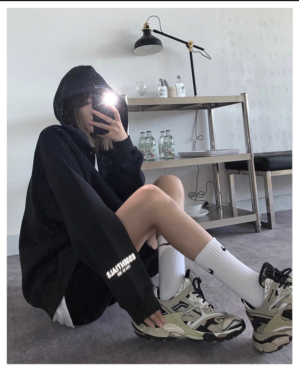 Áo Khoác Nỉ Nam Nữ ESSENTIALS Dây Khóa Kéo Hót Trent