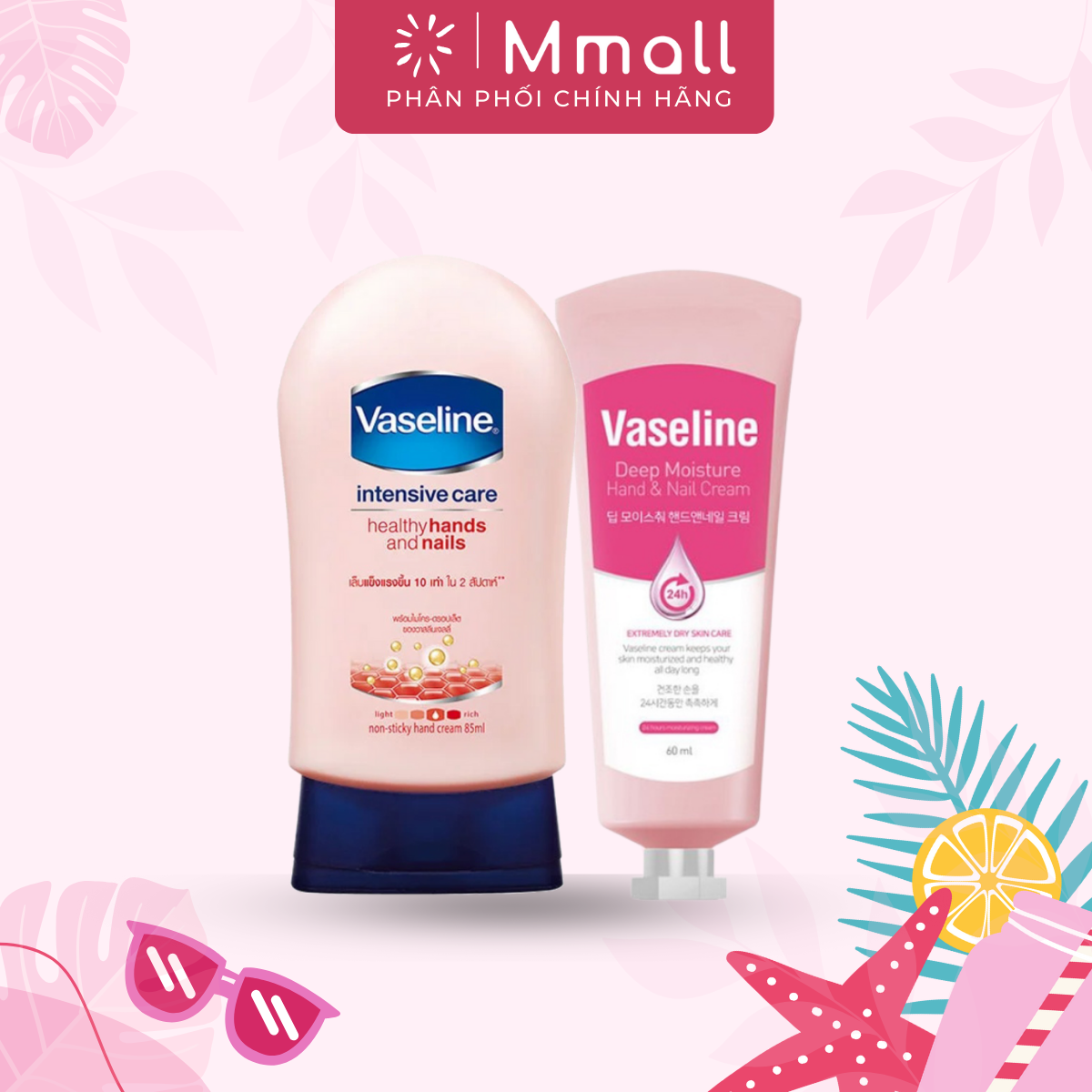 Kem Dưỡng Da Tay Vaseline dưỡng da tay mịn màng & dưỡng móng tay chắc khoẻ Vaseline 24h Deep Moisture Hand & Nail Cream