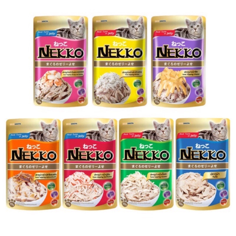 Pate nekko cho mèo đủ vị gói 70g -compo 6 gói