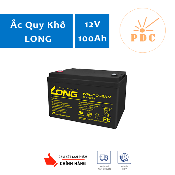 Ắc quy long 12v 100ah wpl100-12rn -