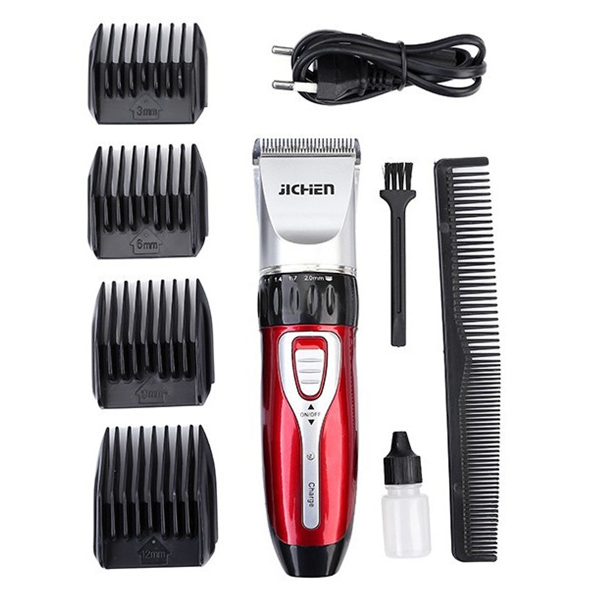 Tông Đơ Cắt Tóc JICHEN 0817 Có 4 Cỡ Lược Chính Hãng Bảo Hành 6 Tháng