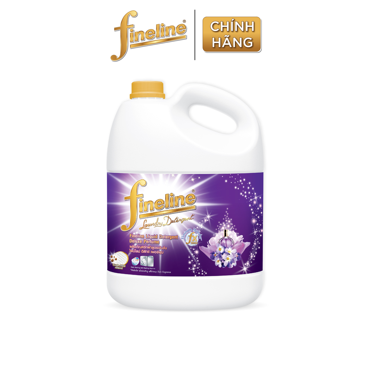 Nước giặt fineline đậm đặc hương nước hoa cao cấp can 3000 ml.